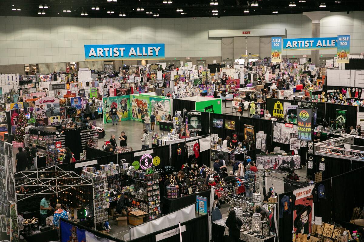 A shot of the Artist Alley at last year's Los Angeles Comic Con in the L.A. Convention Center.