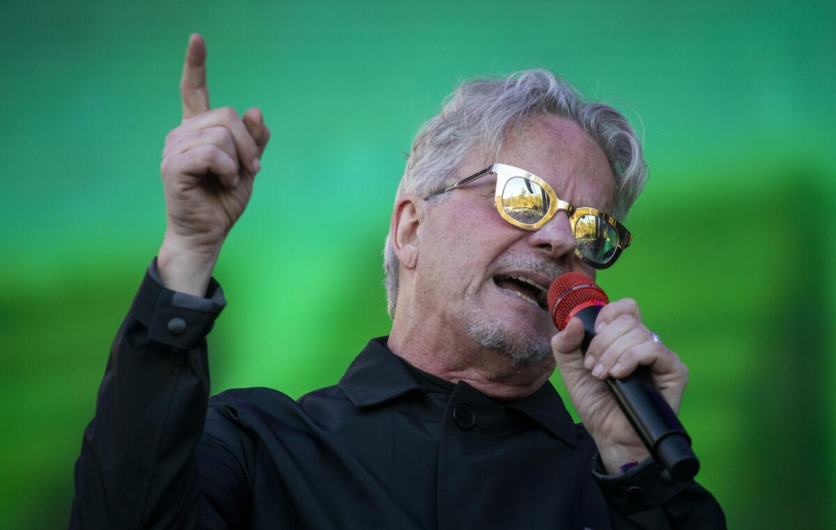 Devo's Mark Mothersbaugh at the Cruel World festival at Rose Bowl in Pasadena.