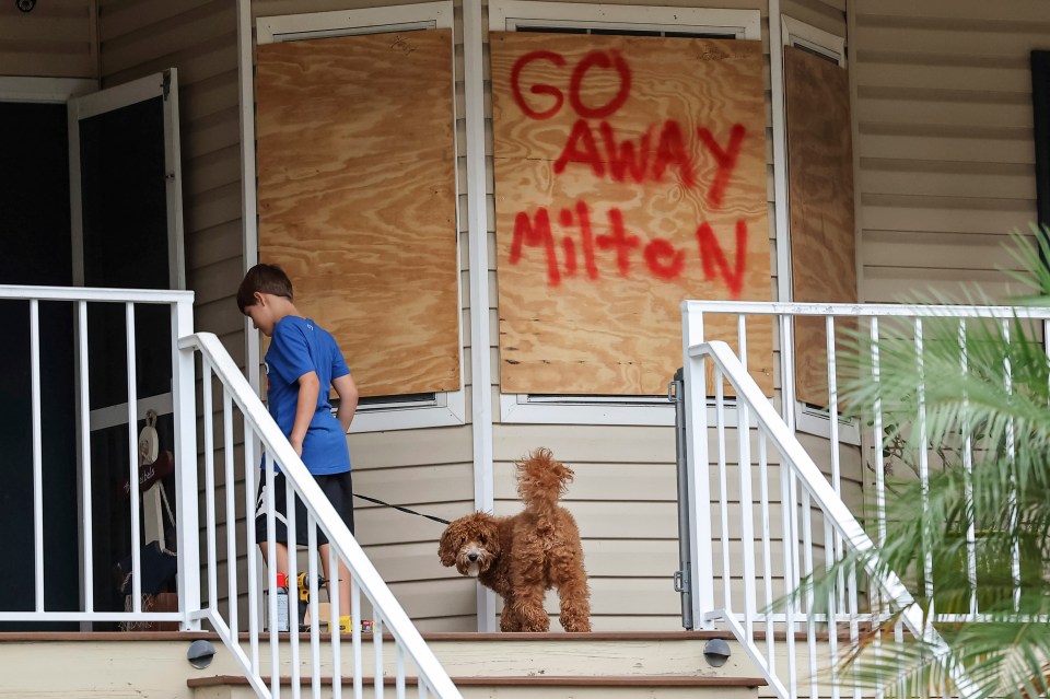 Families have boarded up their home