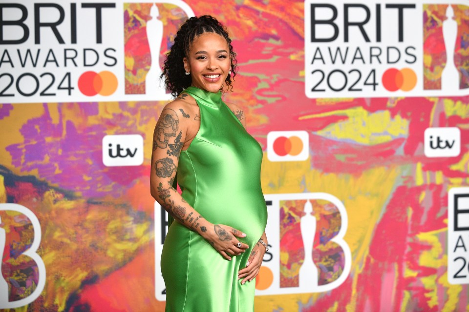 Yinka shared her surprise pregnancy on the Brits red carpet