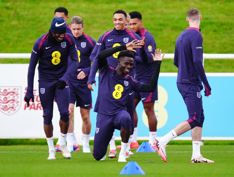 England’s stars are preparing to face Greece in the Nations League on Thursday