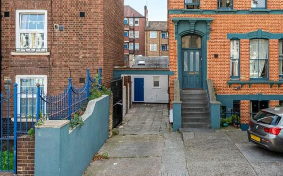 The front of the property - next to a townhouse