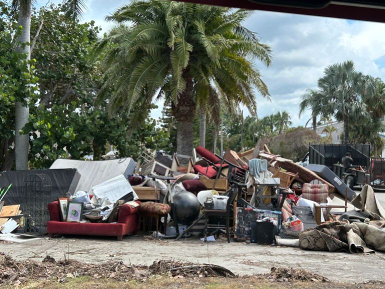 Debris from Helene