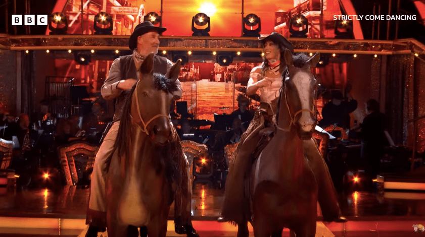 Paul and his partner Karen Hauer have even ridden plastic horses