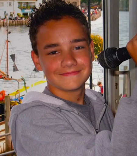 Liam looked very happy singing as a child