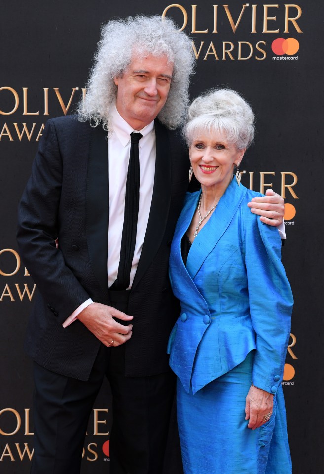 Anita pictured with her husband Brian May one of the founders of rock band Queen