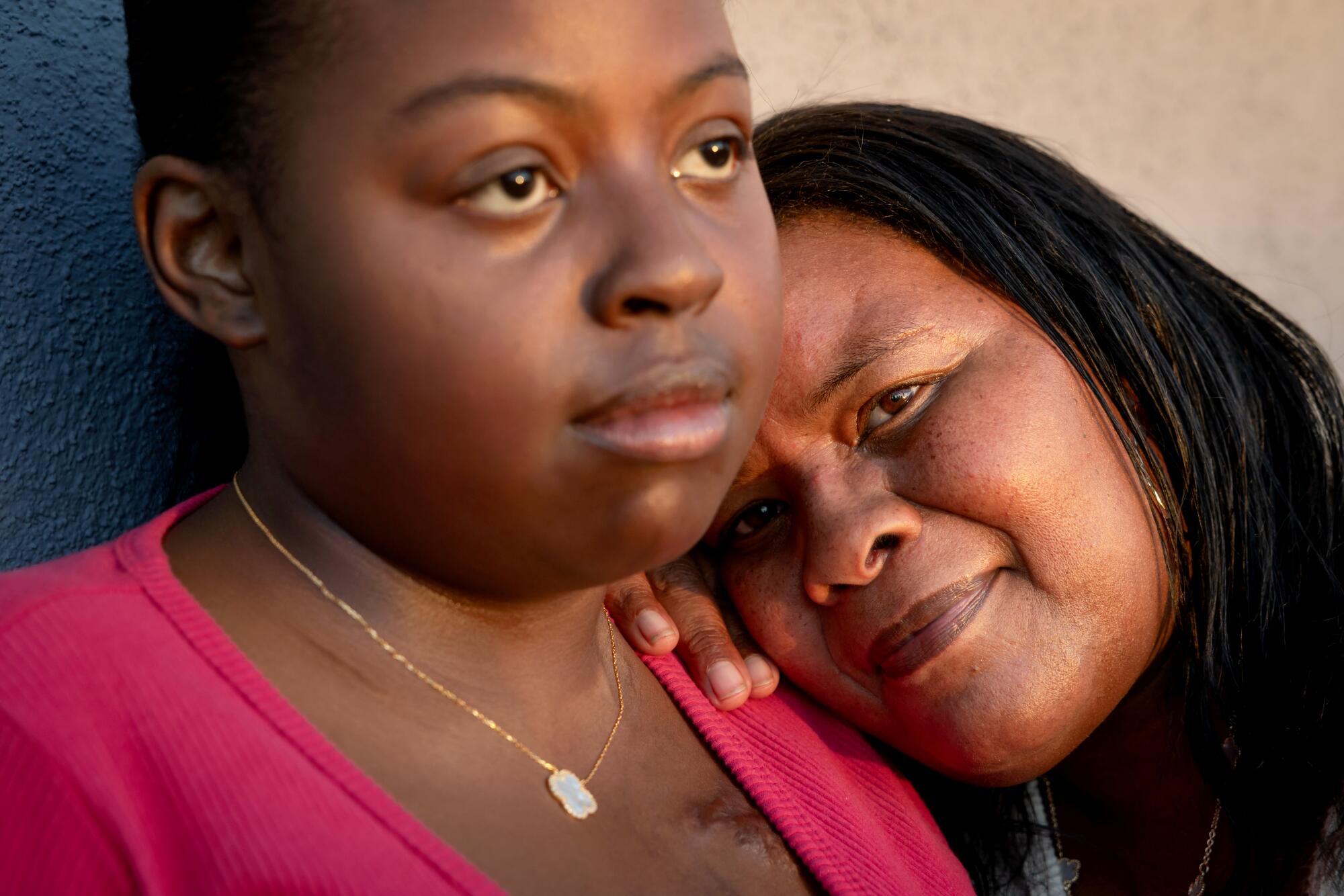 Chereé  Peoples, 45, right, and her daughter Shayla Rucker, 22, are photographed at home.