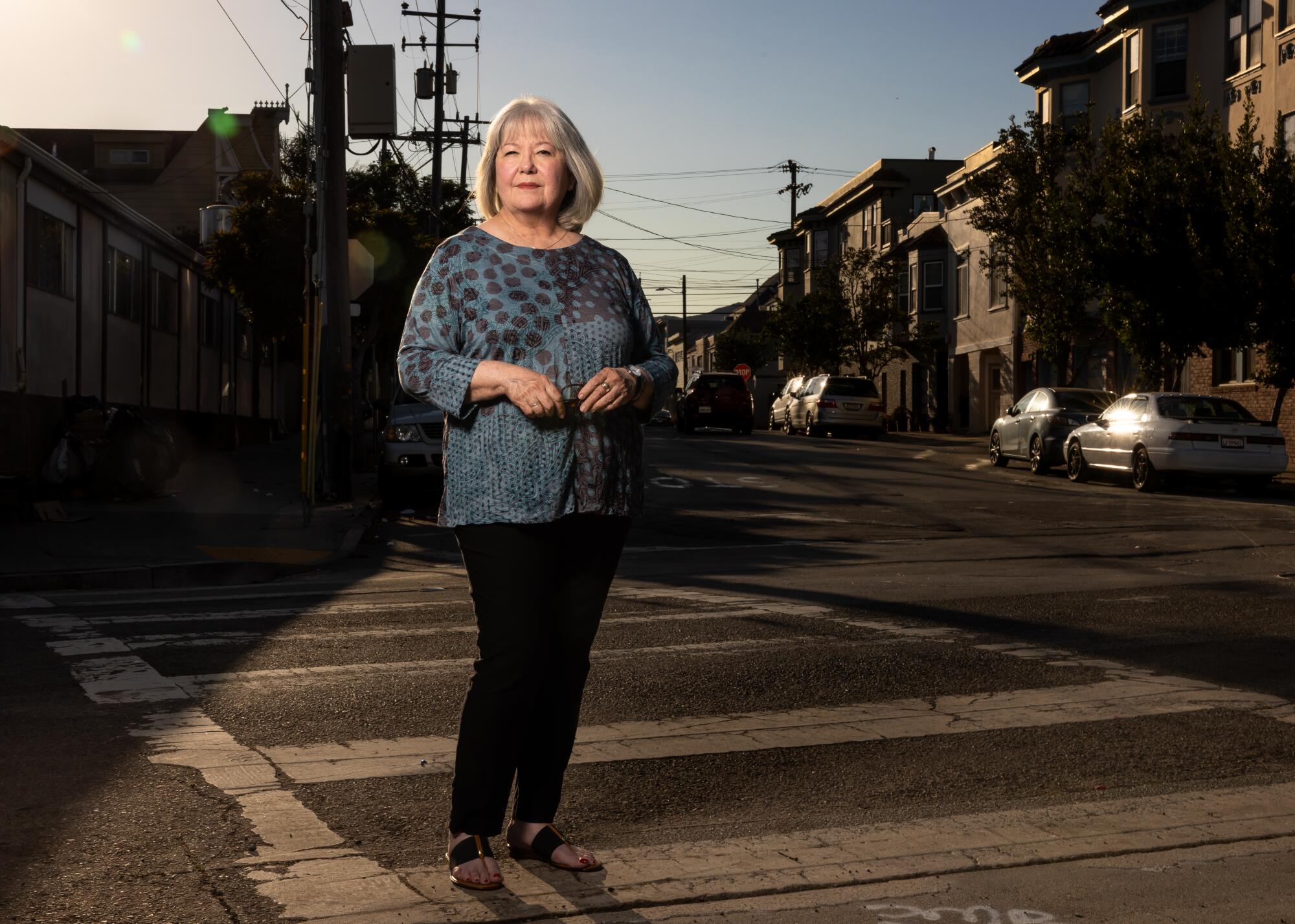 Frances Sheehan standing on a street in San Francisco