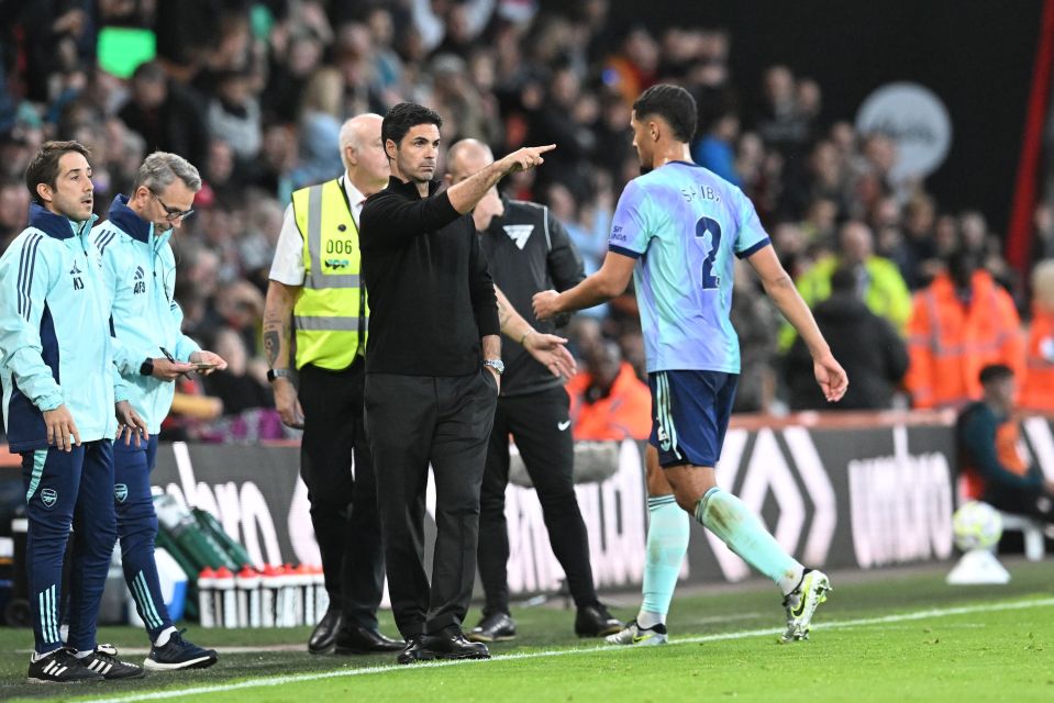 William Saliba picked up a controversial first-ever red card