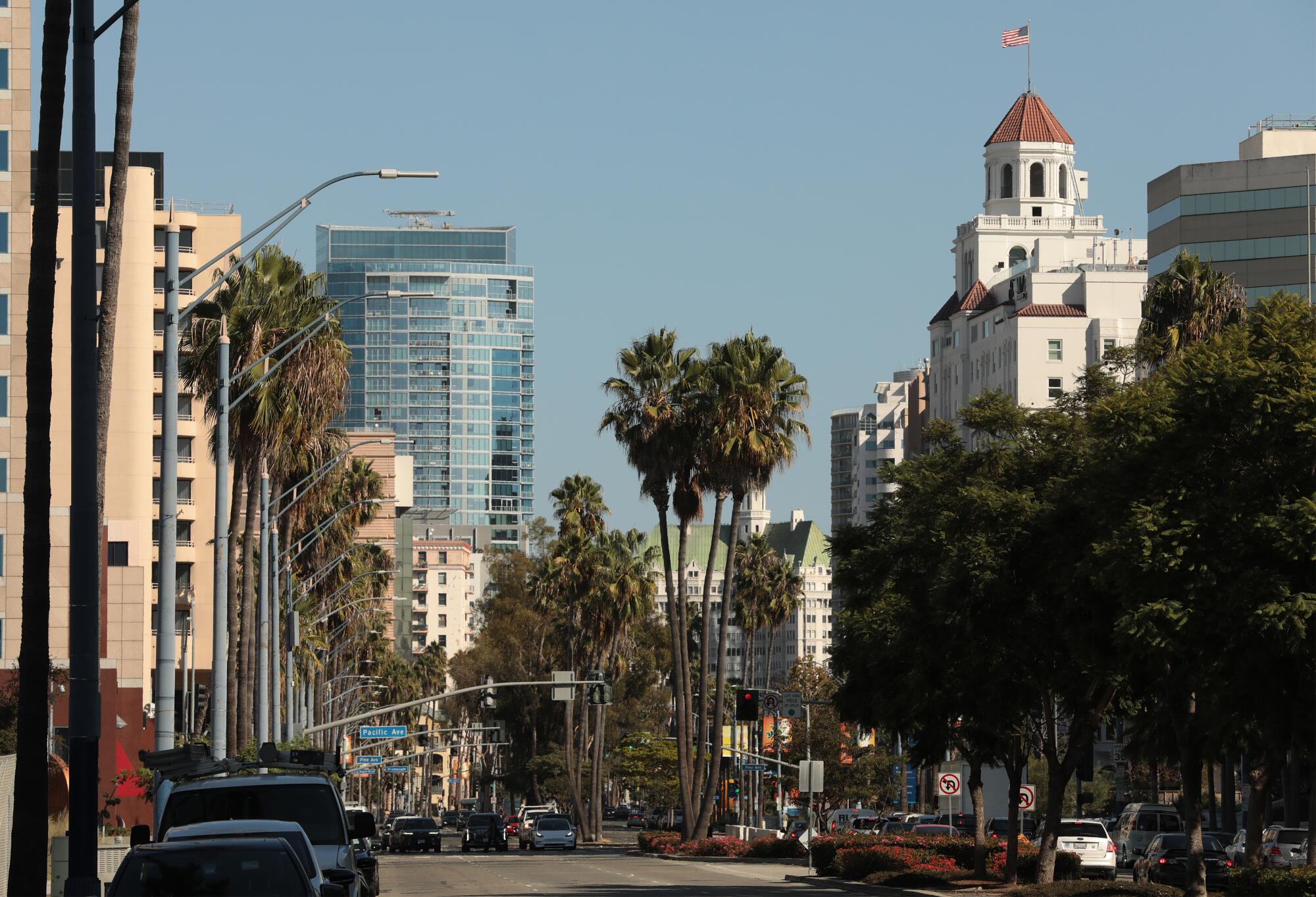 View of West Ocean Blvd in downtown Long Beach