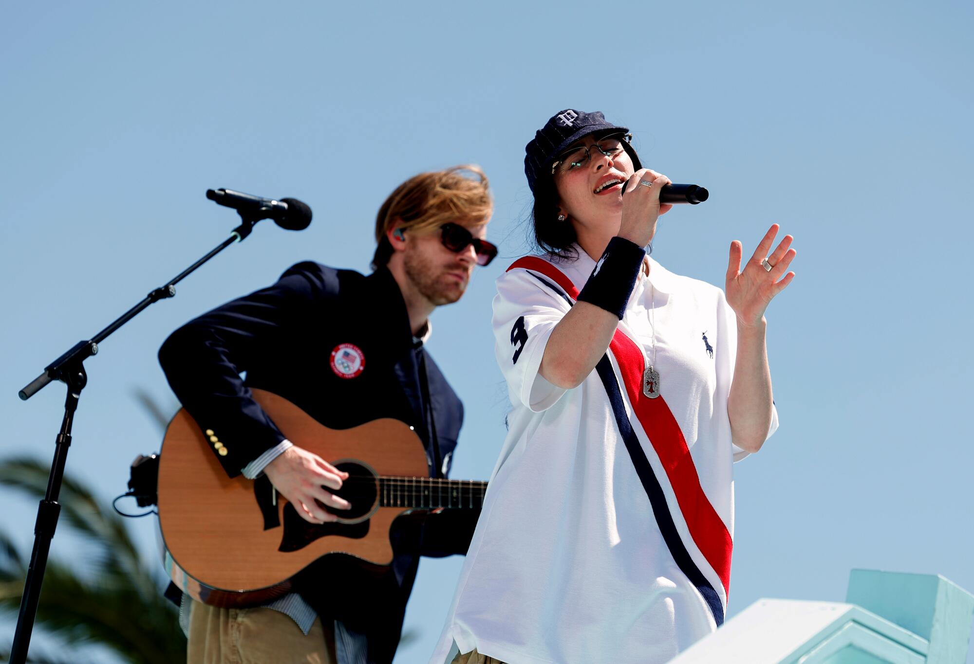 FINNEAS and Billie Eilish at the LA28 Olympic Games Handover Celebration (Photo by Emma McIntyre/Getty Images for LA28)