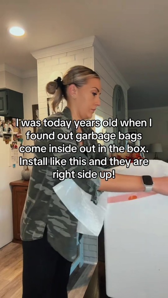 The mum wasn't the only person baffled to realise they were using bin bags wrong