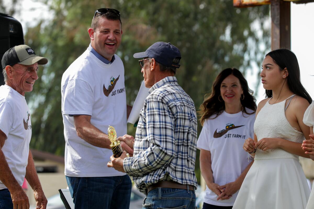 Rep. David Valadao campaigns for Congress in 2022. 