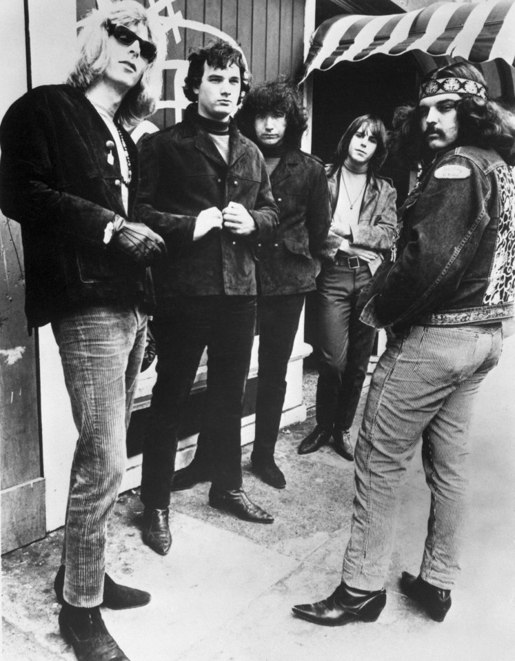 The Grateful Dead, rock group, standing.  Filed 4/8/72.