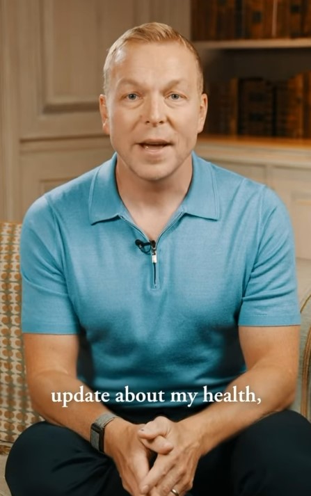 Sir Chris gave an update on his health in a video on Instagram