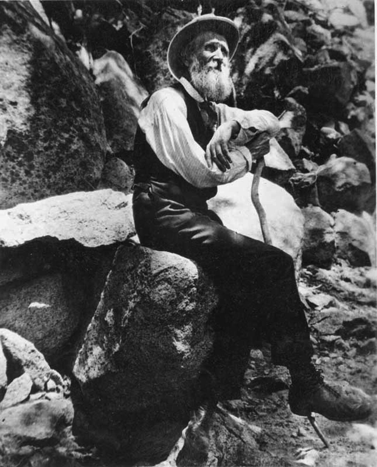 This 1907 photo provided by the U.S. National Park Service shows naturalist John Muir in Yosemite National Park.