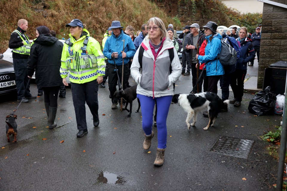 Members of the public taking part in a coordinated search on Friday