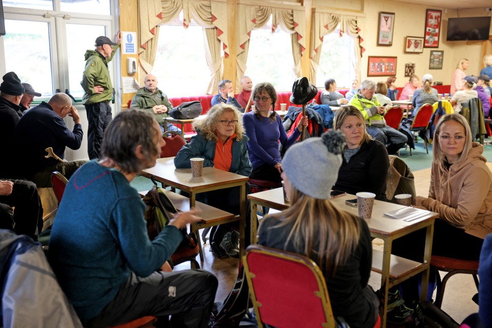 Volunteers met at the rugby club for a briefing