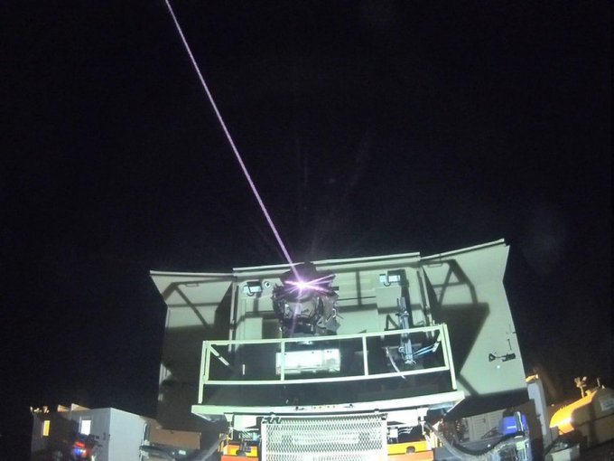 The lasers will use intense heat to destroy flying objects