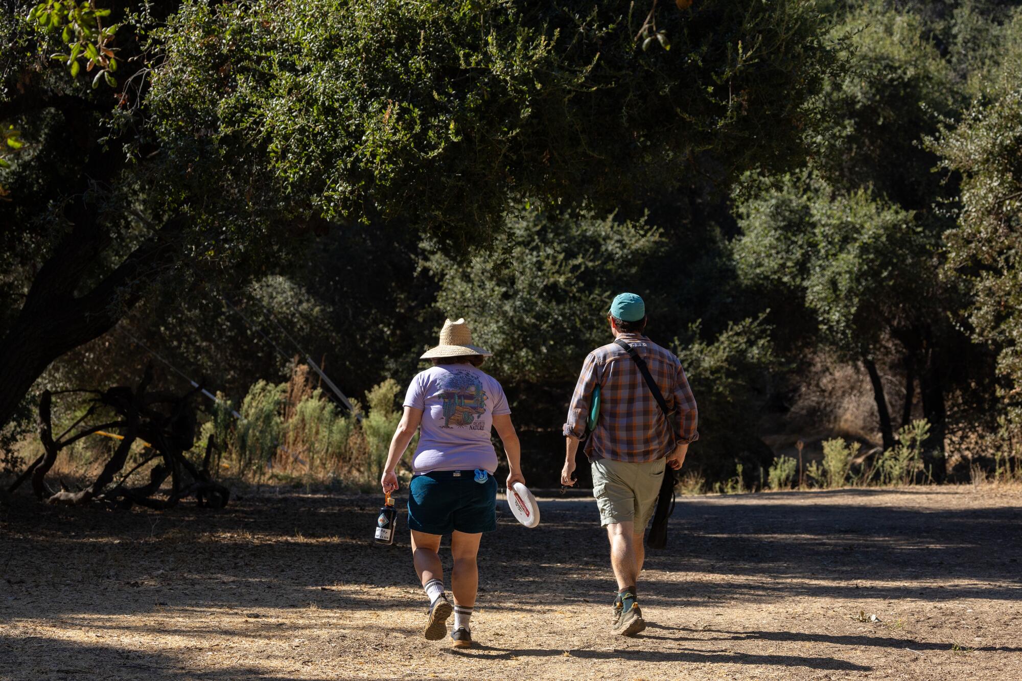 Allan McLeod, right, with Sodaro, at Hahamongna Watershed Park.