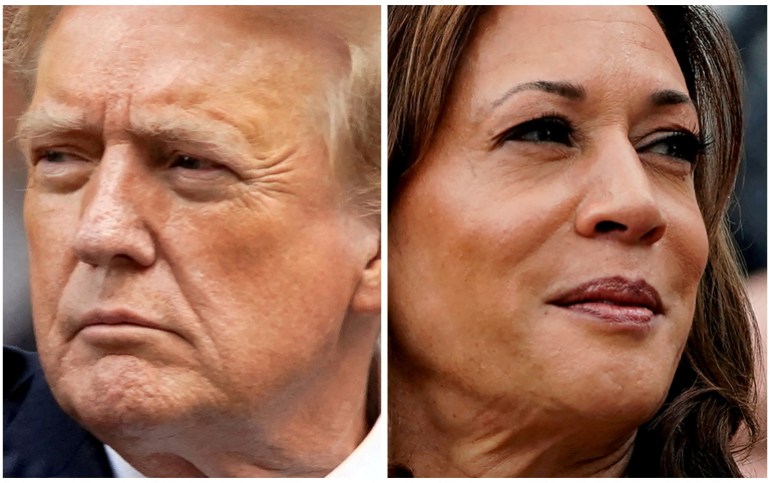 Donald Trump and Kamala Harris