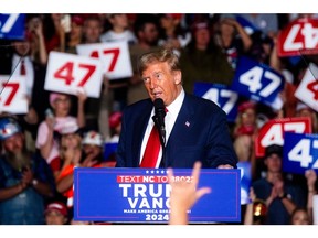 Donald Trump during a campaign event in Greensboro, North Carolina, on Oct. 22.