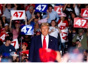 Former President Donald Trump in Greensboro, North Carolina, on Oct. 22.