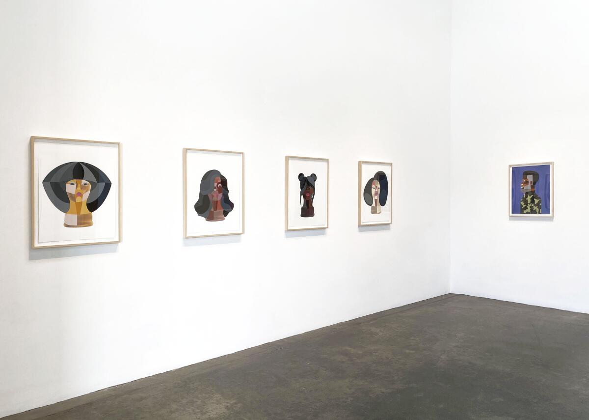 "Derrick Adams: Selected Works" is currently on view at the Leslie Sacks Gallery.