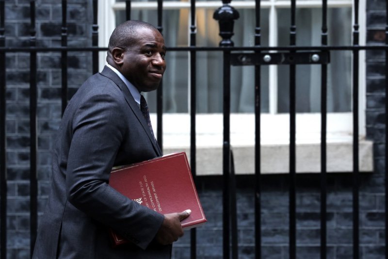 Monday’s sanctions “send a clear message,” British Foreign Secretary David Lammy said in a statement released by the Foreign Commonwealth and Development Office. “We will not tolerate your lies and interference, and we are coming after you.” Photo by Andy Rain/EPA-EFE