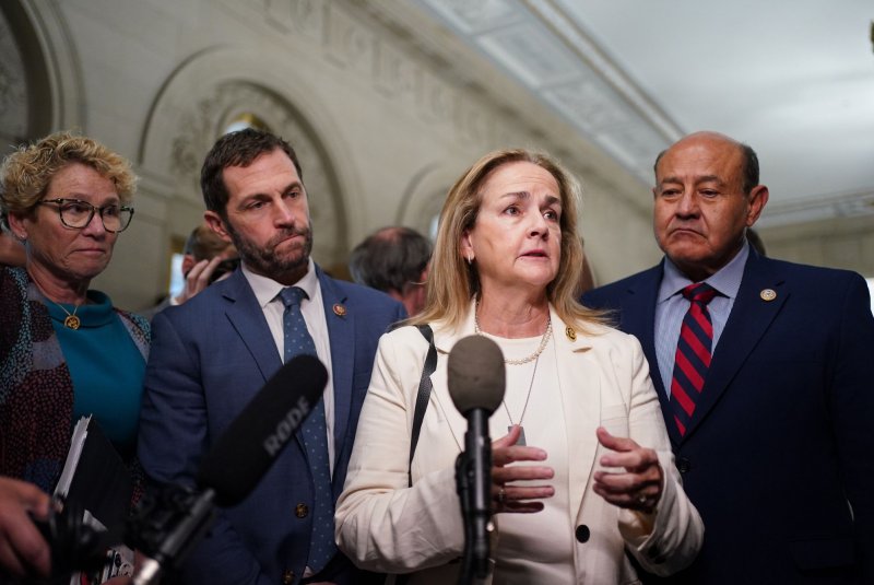 “Even as our economy recovers from the pandemic, people are still hurting from high prices at the grocery store," said Rep. Madeleine Dean, D-Pa. (pictured this past month on Capitol Hill), on the topic of "shrinkflation." Photo by Bonnie Cash/UPI