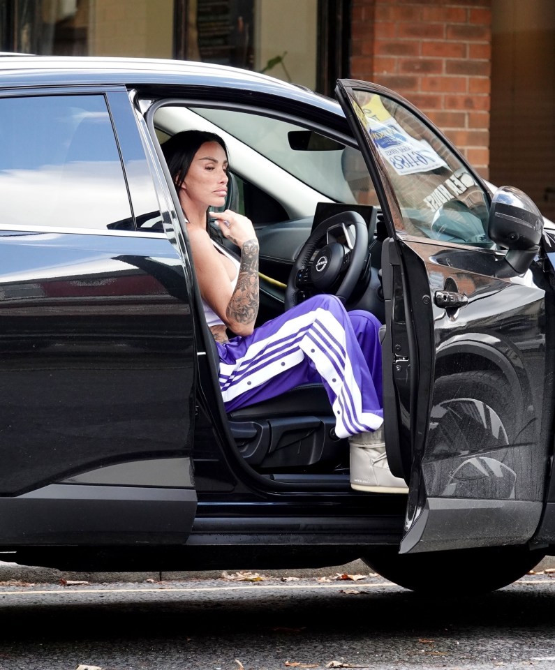 Double bankrupt Katie Price was pictured driving her brand new £40k car today