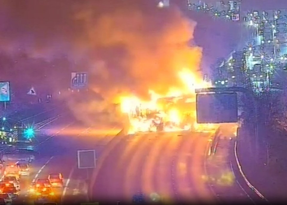 The blaze on the M25