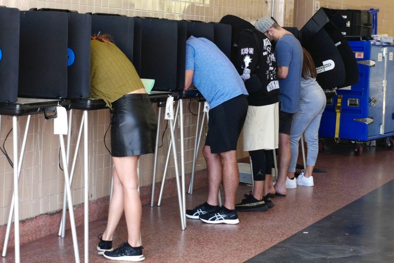 A former county clerk in Colorado was sentenced to nine years in prison Thursday after being convicted of participating in a scheme to breach voting machines in a bid to prove false claims that Donald Trump won the 2020 presidential election. File Photo by Gary I Rothstein/UPI