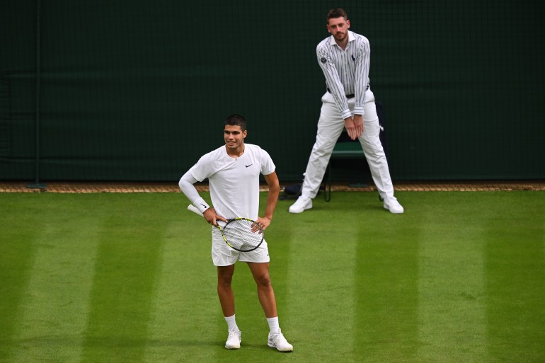 Line judge at Wimbledon.