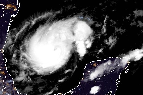 Hurricane Milton was continuing to strengthen Sunday night in the Mexican Gulf. It is forecast to make landfall along Florida's west coast midweek. Image courtesy of NOAA