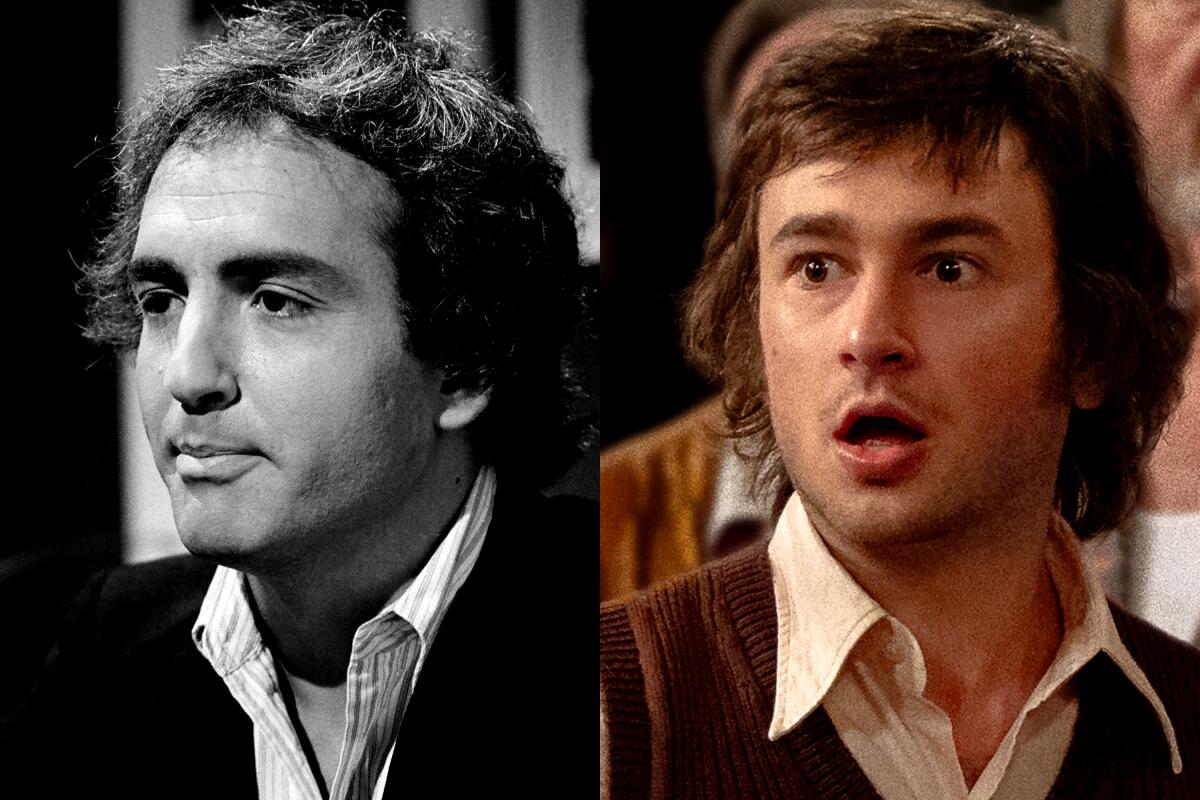 Lorne Michaels in 1977 and Gabriel LaBelle.