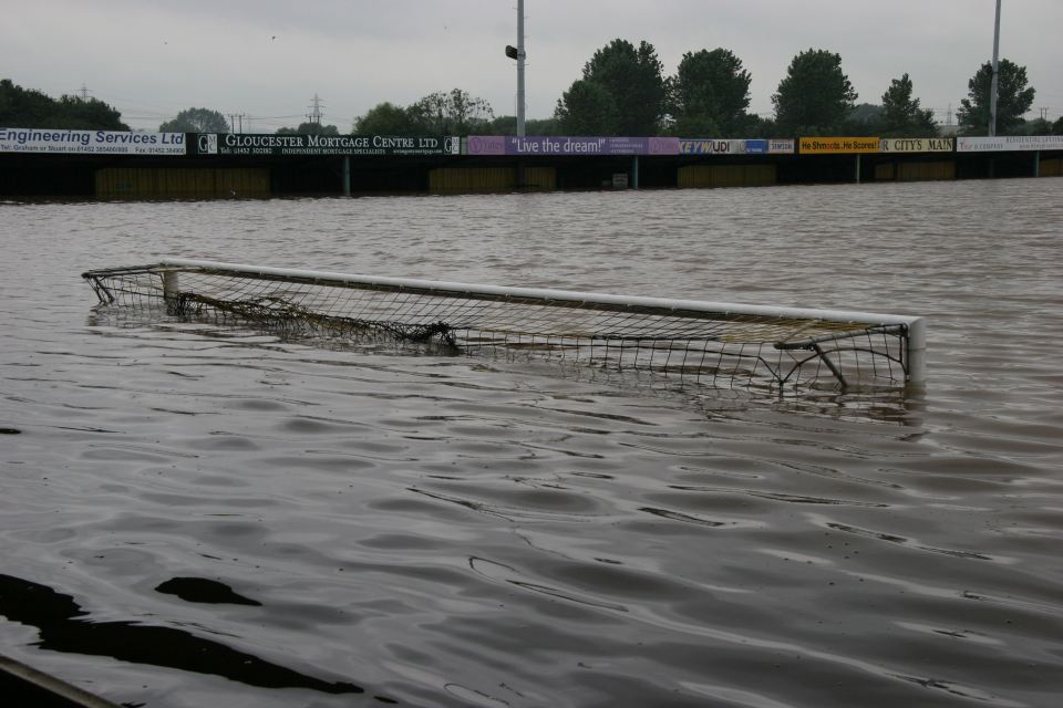 Meadow Park was submerged under water