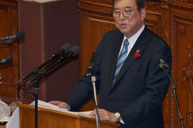 "The objective of this election is to gain public approval of our efforts to fundamentally change the direction of Japanese society," the new Japanese prime minister said Wednesday. Photo by Keizo Mori/UPI