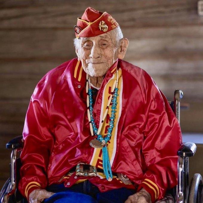 Navajo Code Talker John Kinsel Sr. died Saturday at the age of 107. Photo courtesy of U.S. Naval Institute/X