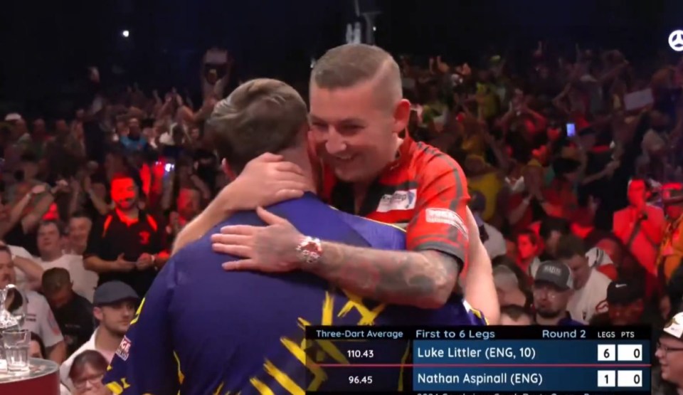 Luke Littler stunned Nathan Aspinall with an incredible win at the Czech Darts Open