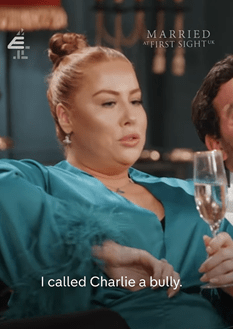 Polly called fellow bride Charlie a "bully" on the shows second dinner party