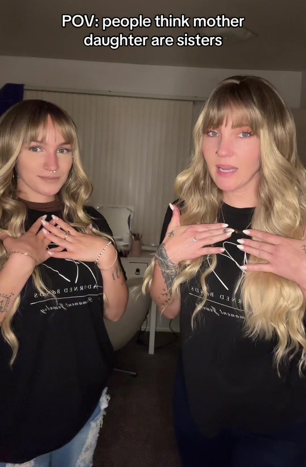 The mum and daughter took to TikTok to show how similar they look