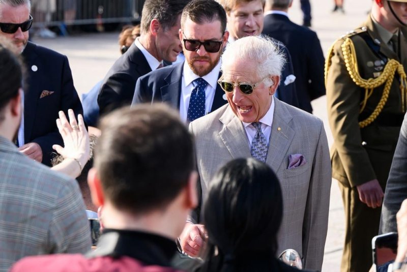 Britain's King Charles III meets members of the public at Sydney Opera House in Sydney, Australia, on Tuesday. Photo by Bianca de Marchi/EPA-EFE