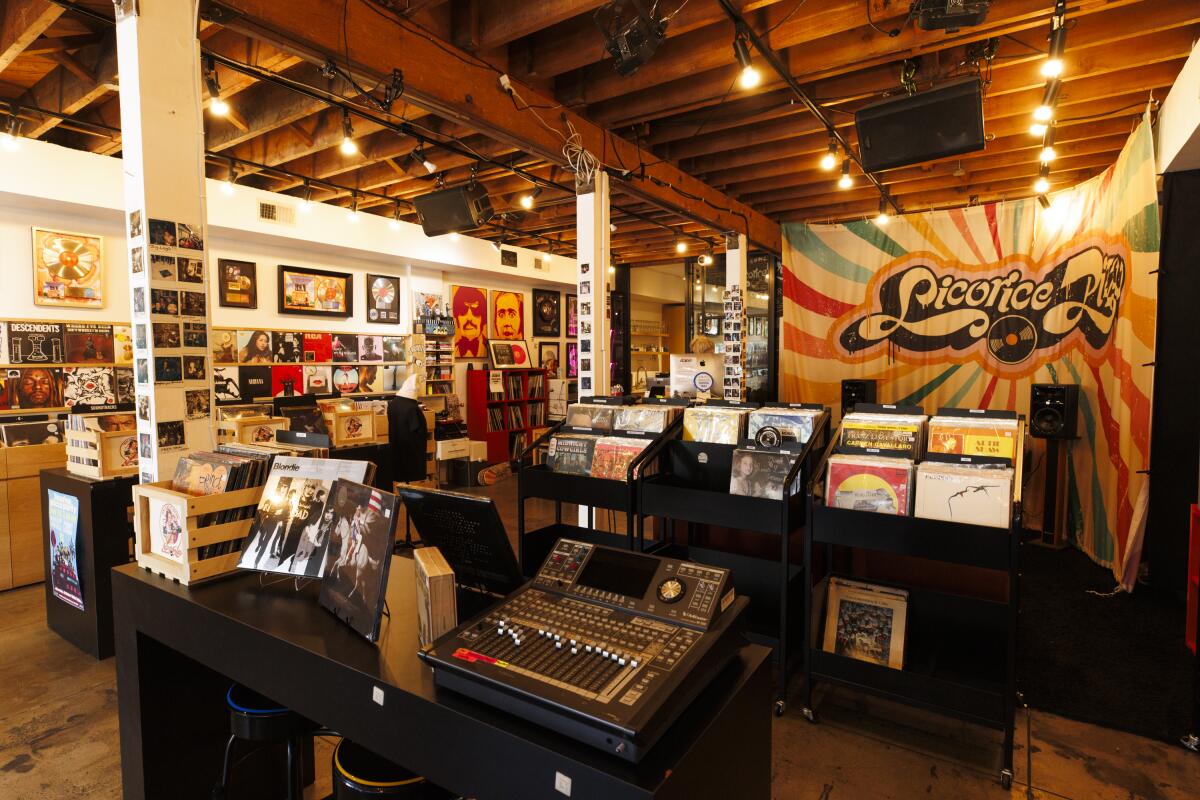 A vinyl record store