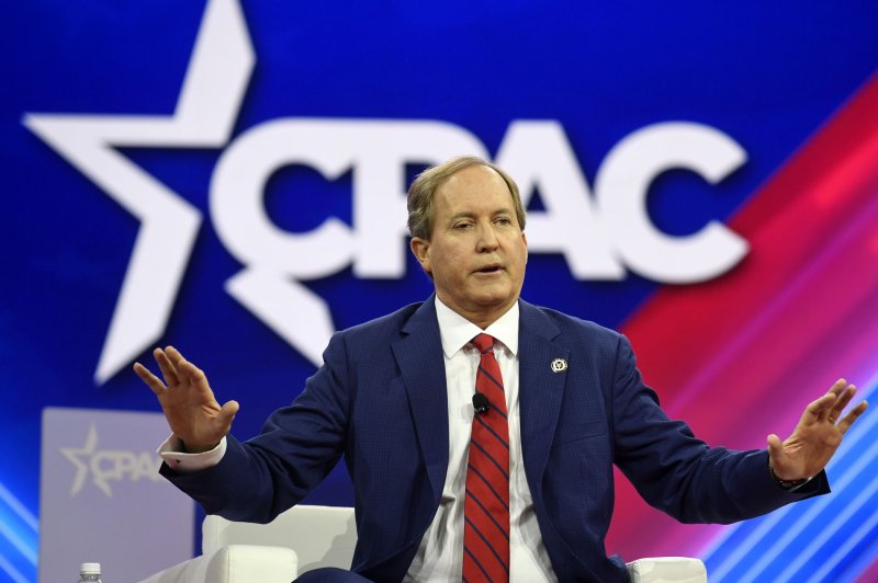 Texas Attorney-General Ken Paxton announced that he is suing a Dallas doctor on Thursday for providing gender-affirming care to minors in violation of a law that bans the practice in the state. File Photo by Mike Theiler/UPI