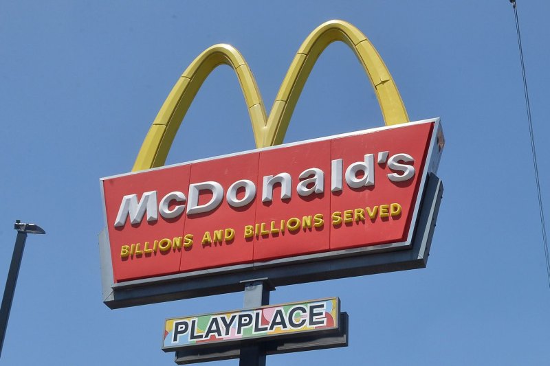 A McDonald's shown in Los Angeles in 2020. GOP presidential hopeful Donald Trump served fast food at a McDonald's location in the swing state of Pennsylvania Sunday. Photo by Jim Ruymen/UPI