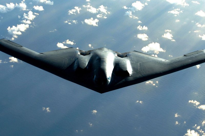 The Pentagon said U.S. Air Force B-2 Stealth Bombers struck hardened subterranean Houthi weapons storage facilities in north-western areas of Yemen overnight, targeting the rebel group's ability to attack U.S. and international shipping in the Red Sea. File photo by UPI/Val Gempis/U.S. Air Force