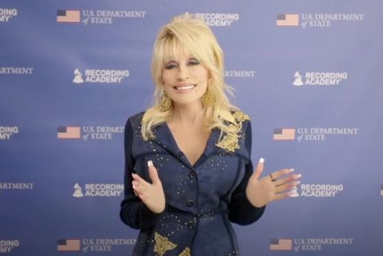 The U.S. State Department and the Recording Academy Friday announced Grammy-award winning Dolly Parton is the 2024 winner of the PEACE Through Music Award. Screenshot/UPI/You Tube