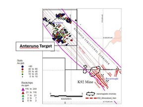 Kesar Project location in relation to K92 Mining's Kainantu Operation