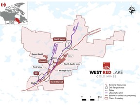 Figure 1: Regional Targeting Map for 2024 Surface Drilling Program at Madsen